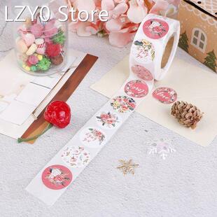 Fashion New 500Pcs Colourful Flower Stickers Rolls Cute Stic