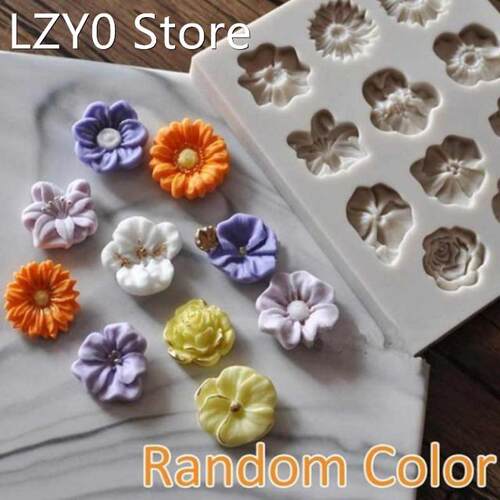 11 florets sugar silicone mold diy baking flowers rose chrys