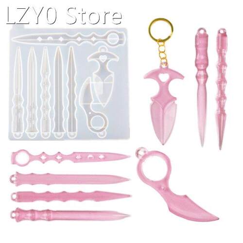 Self Defence Dagger Mold Anti-Wolf Weapons Sword Pendant Sil