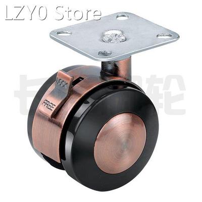 2 inches Zinc alloy Red bronze Flat swivel casters Furniture