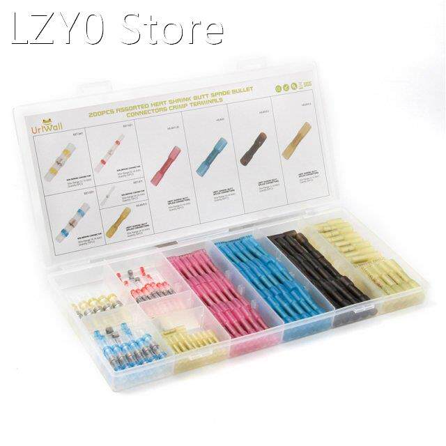 YT 200pcs Fully Insulated Heat Shrink Butt Connector Waterpr