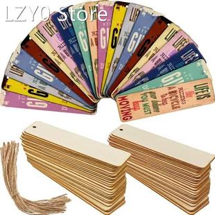 DIY Wooden Craft Bookmark Rectangle Shape Blank Bookmark Orn