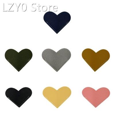 2 Pcs Corner Page Marker Leather Heart Bookmark for Rea