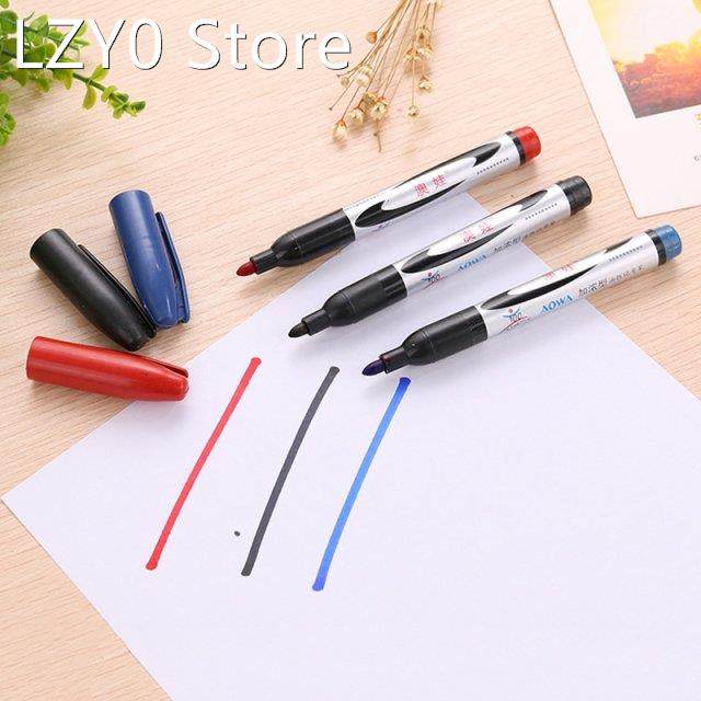 50pcs Black Blue Red Permanent Oil Marker Pen Token Pens for