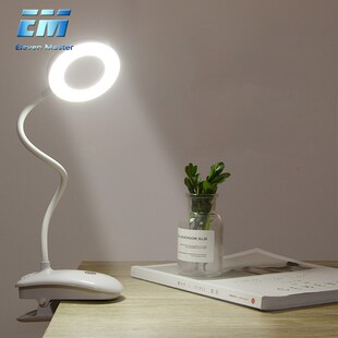 8W Desk lamp USB Rechargeable Table Lamp with Clip Bed Read