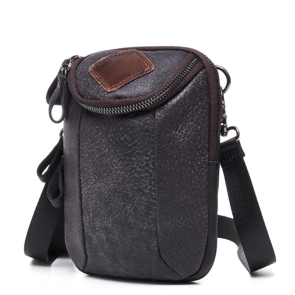 JOYIR Genuine Leather Sports Casual Men's Waist Bags Outdoo