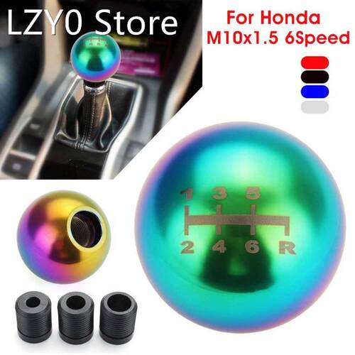 6 Speed Aluminum Round Ball Gear Shift Knob Racing Manual Ge