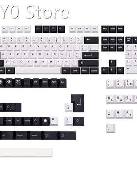For ISO Black White Pbt Dye Subb Keycap Cherry Profile Keyca