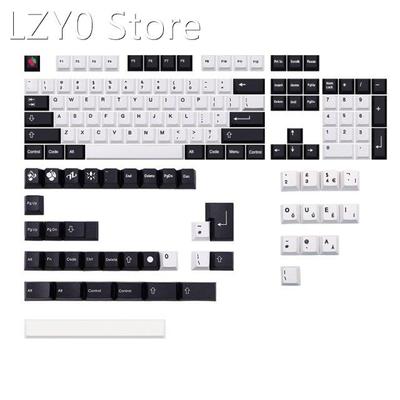 For ISO Black White Pbt Dye Subb Keycap Cherry Profile Keyca