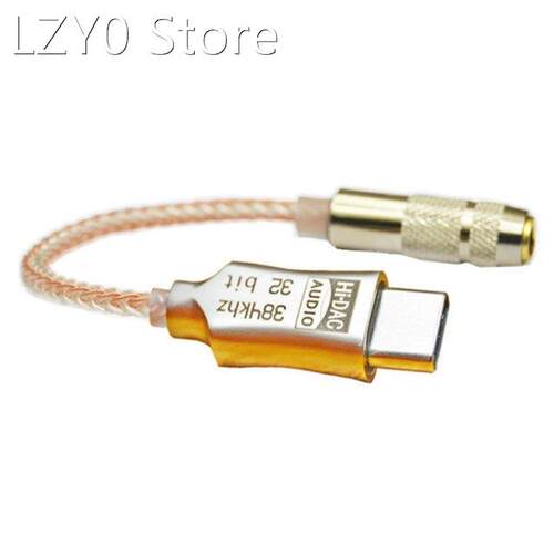 New Type C to 3.5mm Audio Cable Adapter DAC Decoder Converte
