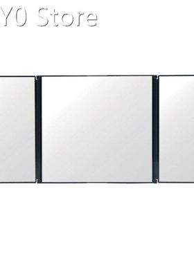 Car Vanity Mirror 3 Section Folding Cosmetic Mirror Auto Sun