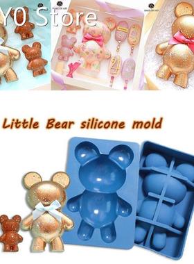 Large Size Surprise Bear Breakable Chocolate Silicone Mold D