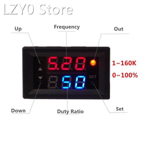 Single Signal Generator PWM Pulse Frequency Duty Cycle Adjus