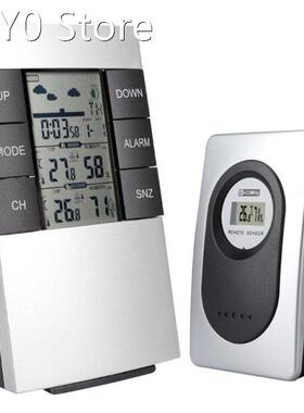 Wireless Weather Station Alarm Clock Indoor Outdoor Thermome