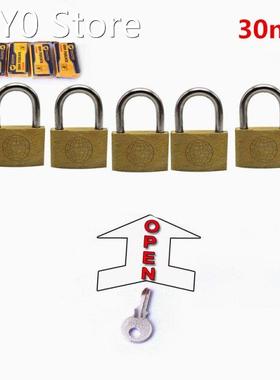 Free shipping 5 PC 30mm padlocks open by same keys Copper lo