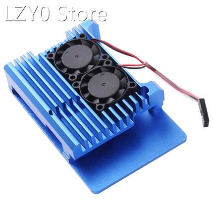 for Raspberry Pi 4 Model B Dual Fans CNC Aluminum Alloy Case