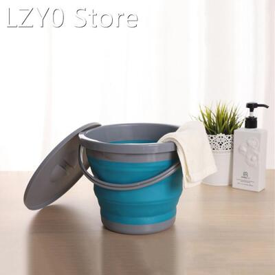 5L Folding Thicker Silicone Buckets For Kitchen Bathroom Sto