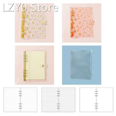 Cute Flower a6 Binder 6-ring Transparent Binder Cover Button