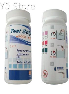 3 In1 Swimming Pool SPA Test Strips Chlorine pH Alkalinity W