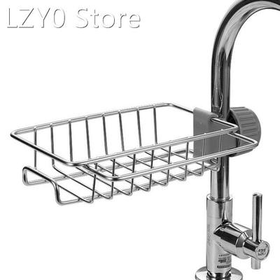 Stainless Steel Faucet Rack Home Kitchen Storage Shelf Spong
