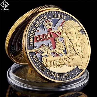 British Infantry Challenge Coin D DAY 50th Northumbrian Inf