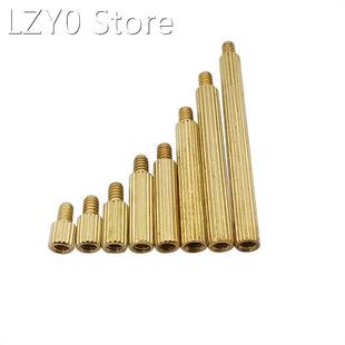 10Pcs/lot M2 Brass Round Knurl Male Female Standoff Threaded