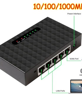 Network Switch 5 Gigabit Port  Desktop Switch 10/100/1000Mb