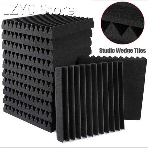 6pcs Acoustic Wall Panel Tiles Studio Sound Proofing Insulat