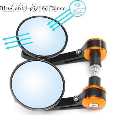 Universal 7/8 Round Bar End Rear Mirrors Motorcycle Scooter