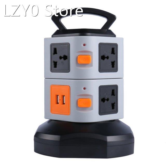 Tower Power Strip Extension Socket with Switch Outlets Surge