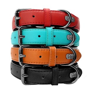 Didog Leather Dog Neoprene Padded Pet Collar Leash Harness