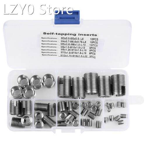 50Pcs/Set Stainless Steel Thread Insert Set Inner Thread Sel