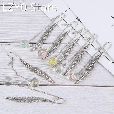 Creative Flower Specimens Bookmark Pendant Metal Book Mark S