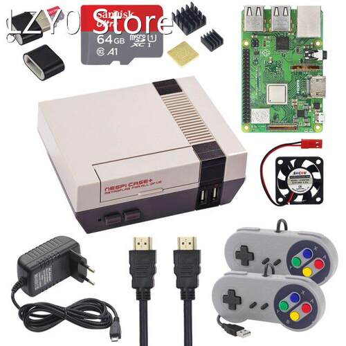 NESPi CASE+ Raspberry Pi 3 Model B+ Kits + 32/64/128 GB SD C