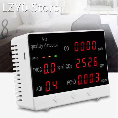 Digital Indoor/Outdoor CO/HCHO/TVOC Tester AQI CO2 Meter Air