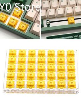 35Pcs Gateron CAP Switch Milky Gold Switch Extras 3pin RGB L