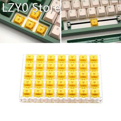 35Pcs Gateron CAP Switch Milky Gold Switch Extras 3pin RGB L