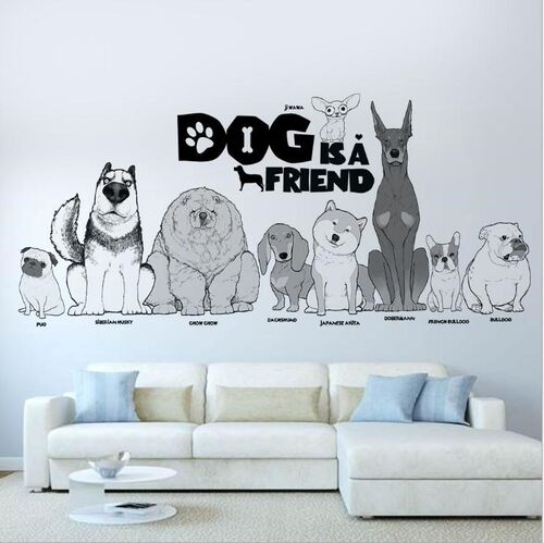 Cartoon Dog Wall er Cute Animal Wall er for Kids Room Living
