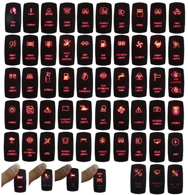 Red Led Car Boat Rocker Switch for Carling ARB Narva 4x4 St