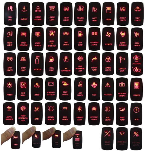 Red Led Car Boat Rocker Switch for Carling ARB Narva 4x4 St