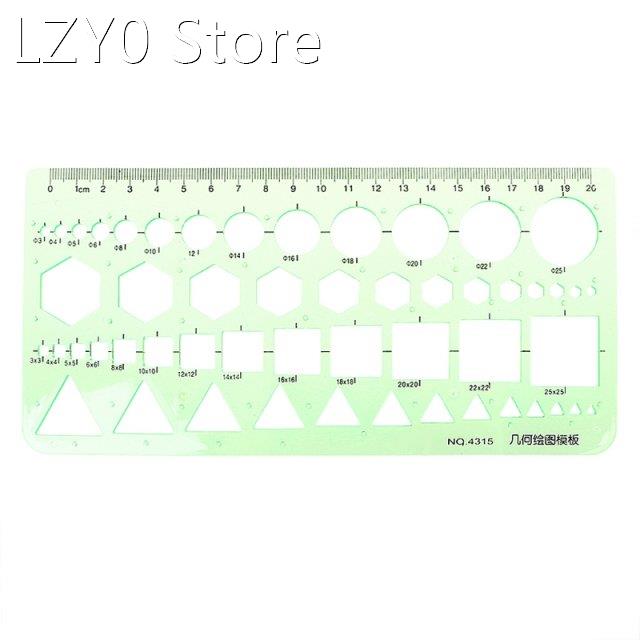 Plastic Geometric Template Ruler Stencil Measuring Tool For