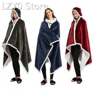 Warm Thick TV Hooded Sweater Blanket Unisex Giant Pocket Adu