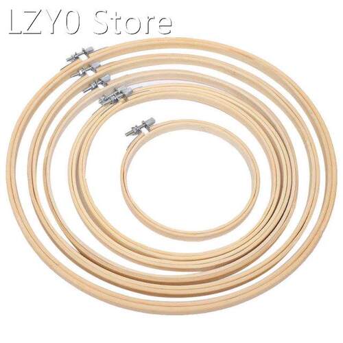 Sewing Tools 6Pcs Embroidery Hoops Circle Cross Stitch Hoop