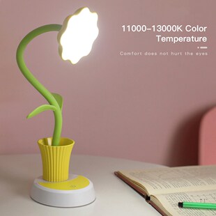 LED Table Lamp 2 In 1 USB Chargeable Sun Flower LED Desk La