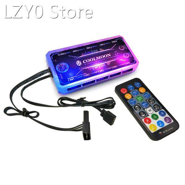 RGB Remote Controller DC12V 5A LED Color Intelligent Fan w/1