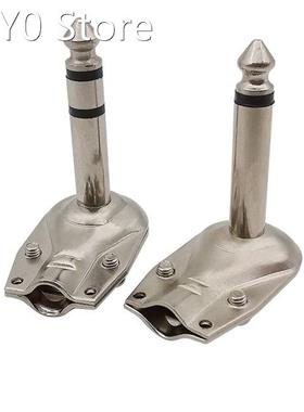 10Pcs 90 Degree 6.35mm 2/3 Pole Stereo/Mono Plug Jack Adapte