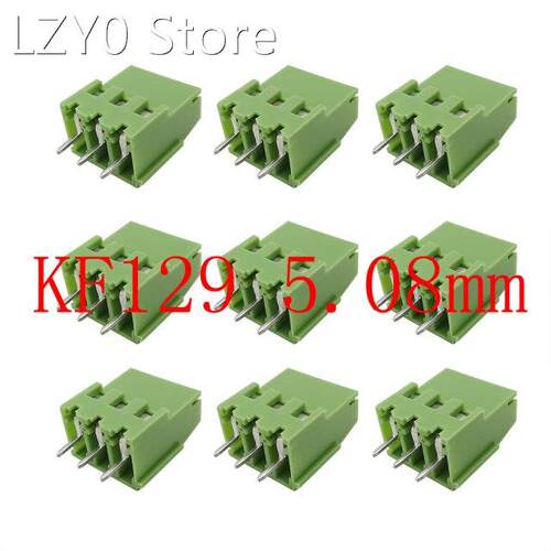10Pcs Green Terminals KF129-3P Pitch 5.08mm 3 Pin Straight N