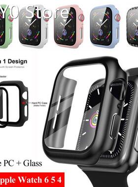 2 in 1 Watch Case Full Cover Matte PC Case Tempered Glass Sc