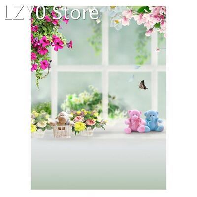 K3922 Backdrops Window Flower Toy Portrait Photography Backg