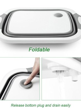 Collapsible Dish Tub,Foldable Food Strainers Dishpan Colande